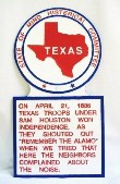 Texas Novelty State Plaque Hand-Painted Large