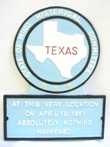 TX Novelty State Plaque Hand-Painted SMALL