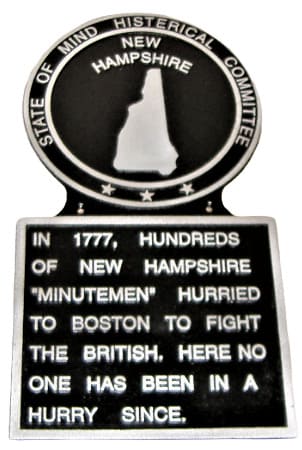 New Hampshire State Marker, State Plaque, Hand Painted