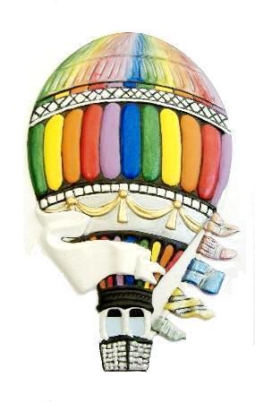 Balloon, Hand Painted, Refrigerator Magnet - Click Image to Close
