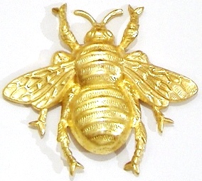 Brass Bumble Bee, Large, Refrigerator Magnet - Click Image to Close