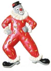 Clown Happy, Hand Painted, Refrigerator Magnet - Click Image to Close