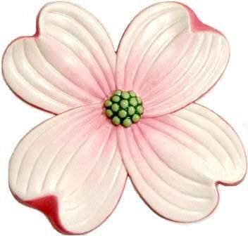 Dogwood Blossom, Hand Painted, Refrigerator Magnet - Click Image to Close