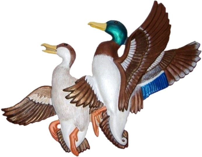Ducks Hand Painted Wall Decor - Click Image to Close