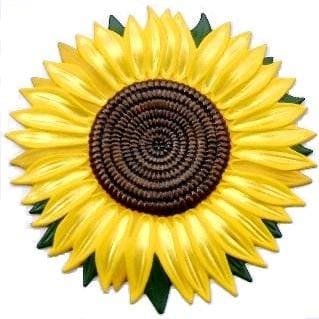 Sunflower, Hand Painted, Refrigerator Magnet - Click Image to Close