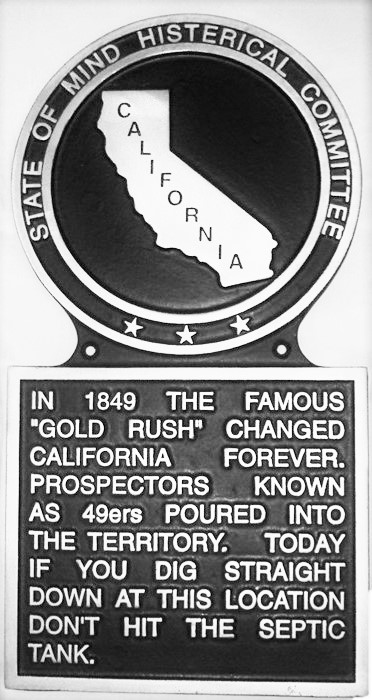 California State Marker Large, Hand Painted State Plaque, Metal