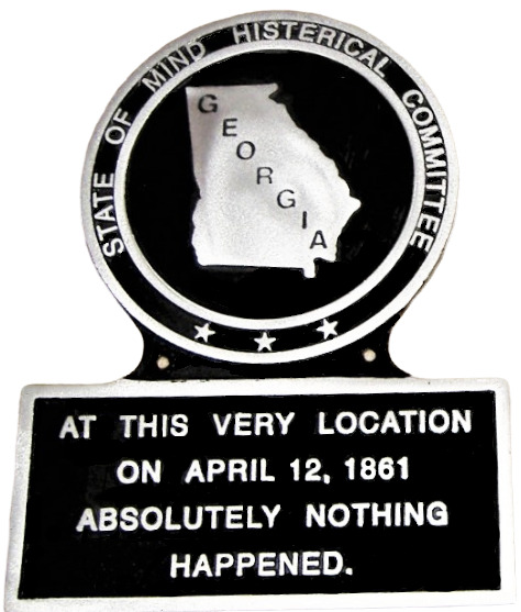 Georgia State Marker 1861, Hand Painted Plaque, Metal