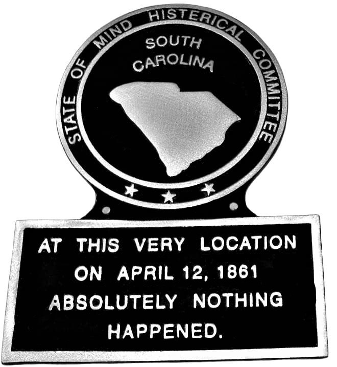 South Carolina State Marker 1861, Hand Painted Plaque, Metal