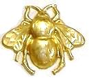 Brass Honey Bee, Small, Refrigerator Magnet - Click Image to Close