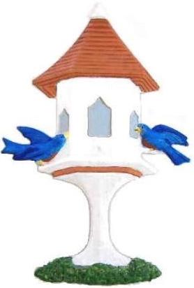 Birdhouse, Hand-Painted Magnet - Ornament