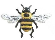Bumble Bee, Hand-Painted Magnet - Ornament