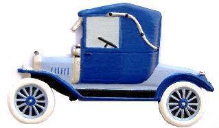 Antique Car, Hand-Painted Magnet - Ornament