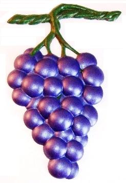 Grape Bunch, Hand-Painted, Refrigerator Magnet
