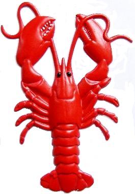 Lobster, Hand-Painted, Refrigerator Magnet - Click Image to Close