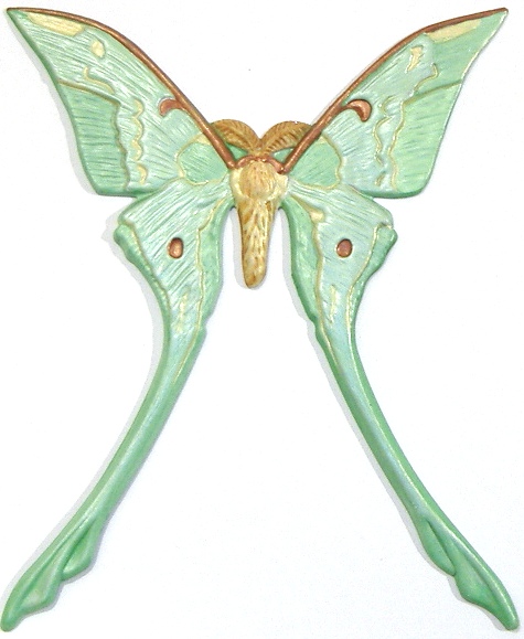 Luna Moth, Hand Painted, Refrigerator Magnet - Click Image to Close