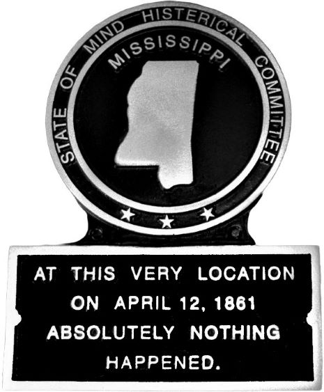 Mississippi State Marker 1861, Hand Painted Plaque, Metal