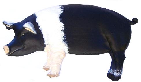 Pig, Hand Painted, Refrigerator Magnet - Click Image to Close