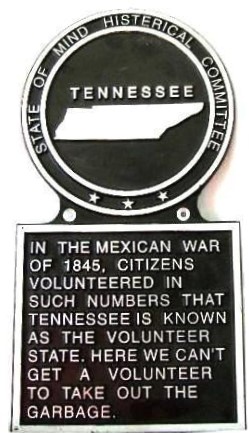 Tennessee State Marker, State Plaque, Hand Painted